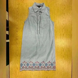 Tommy Hilfiger Patriotic Sleeveless Collared  Dress Size Small